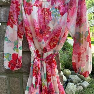 Strapless Floral Dress Medium